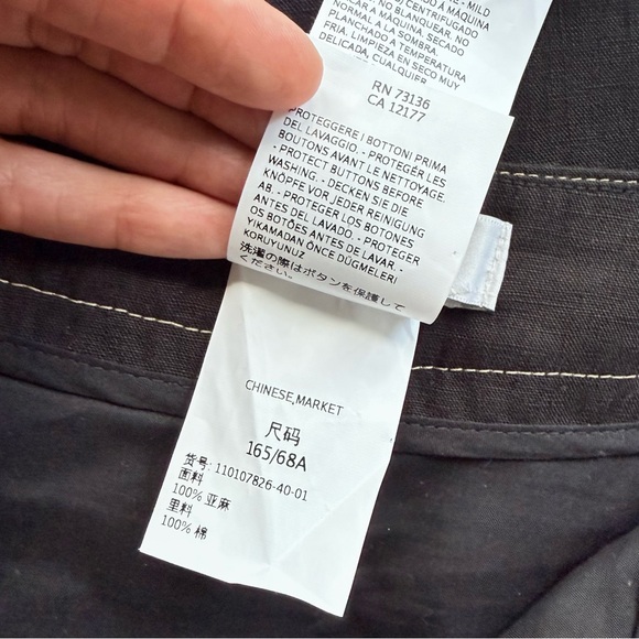 MaxMara Black Linen Midi Pencil Skirt 6 US - Picture 14 of 15